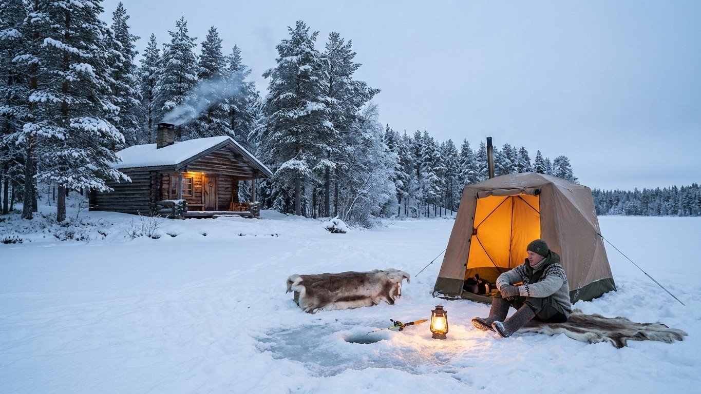 La méthode scandinave pour garder le moral lors des sessions pêche d’hiver : astuces, campement et petits plaisirs à tester