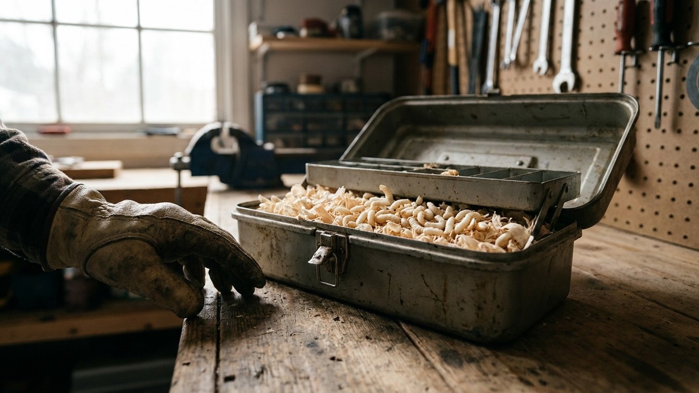 « Jette ta sciure en avril » : un vieux pêcheur m'a expliqué pourquoi mes asticots durcissent en 36 heures dans le garage