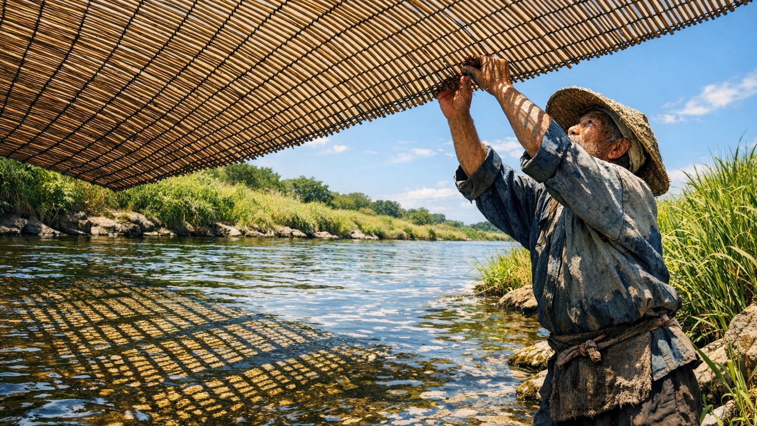 « Je croyais que c’était pour faire de l’ombre » : pourquoi les vieux pêcheurs japonais suspendent un rideau de bambou au-...