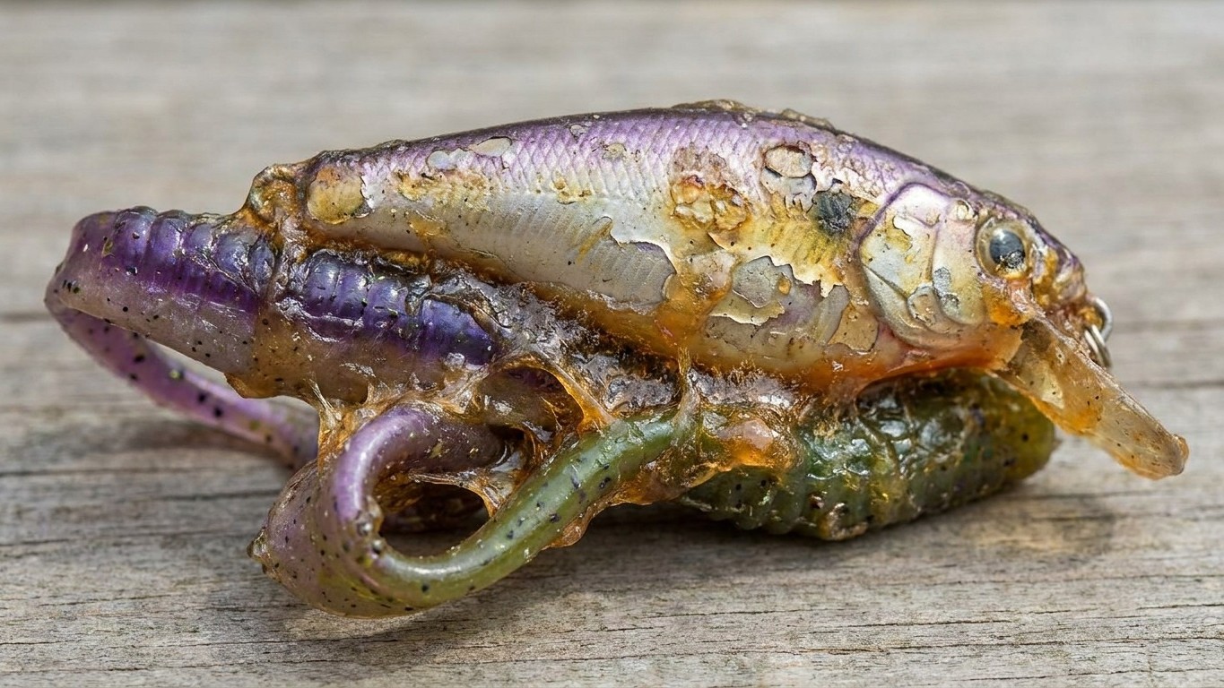 J'ai rangé mes leurres souples avec mes poissons nageurs juste pour gagner de la place : quand j'ai rouvert la boîte six m...