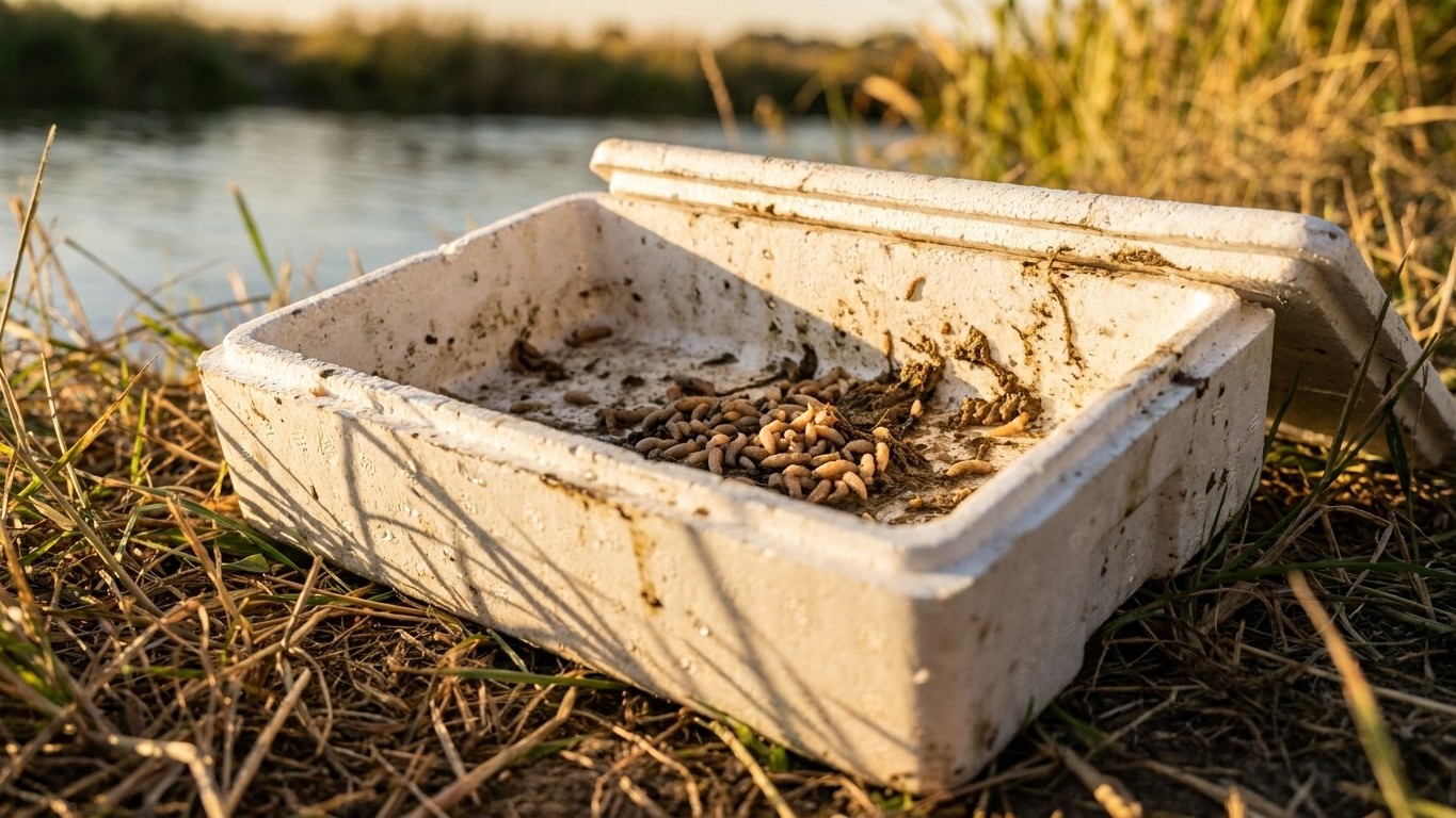 J'ai laissé ma boîte d'asticots ouverte sur la berge un après-midi d'août juste parce que j'avais les mains prises : c'est...