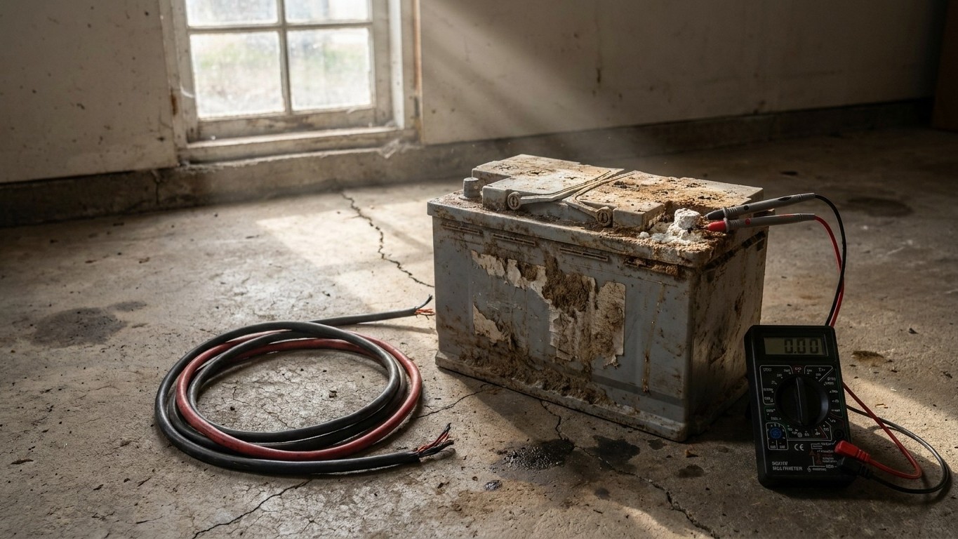 J'ai remisé ma batterie de moteur électrique à moitié pleine juste parce que la saison était finie : quand j'ai rebranché ...
