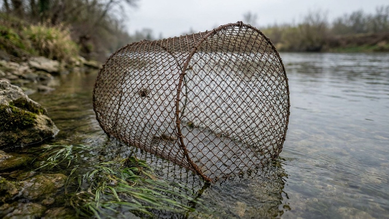 J’ai aligné mes balances à écrevisses sur toute la berge juste pour remplir le seau plus vite : quand le garde-pêche les a...
